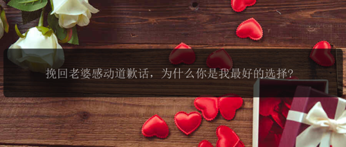 挽回老婆感动道歉话，为什么你是我最好的选择?