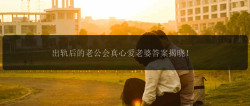 出轨后的老公会真心爱老婆答案揭晓！