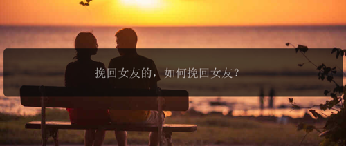 挽回女友的，如何挽回女友？