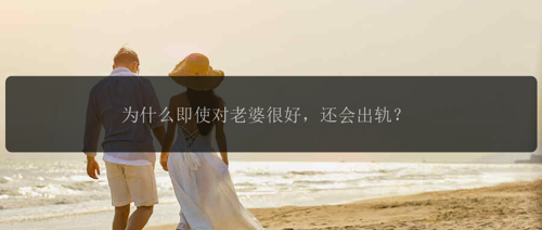 为什么即使对老婆很好,还会出轨?