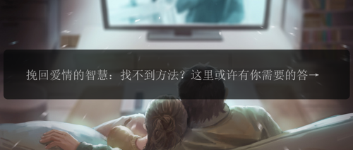 挽回爱情的智慧：找不到方法？这里或许有你需要的答案