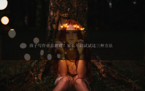 孩子写作业总磨蹭？家长不妨试试这三种方法