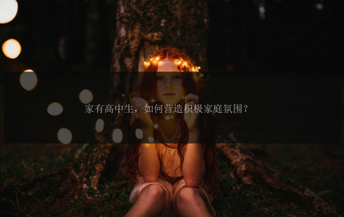 家有高中生，如何营造积极家庭氛围？