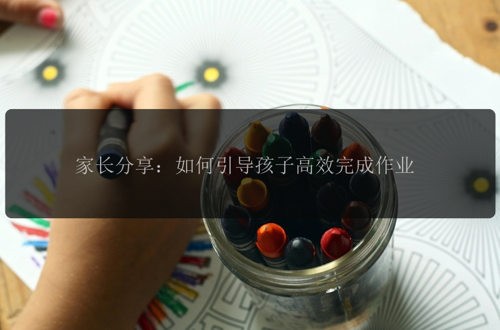 家长分享：如何引导孩子高效完成作业